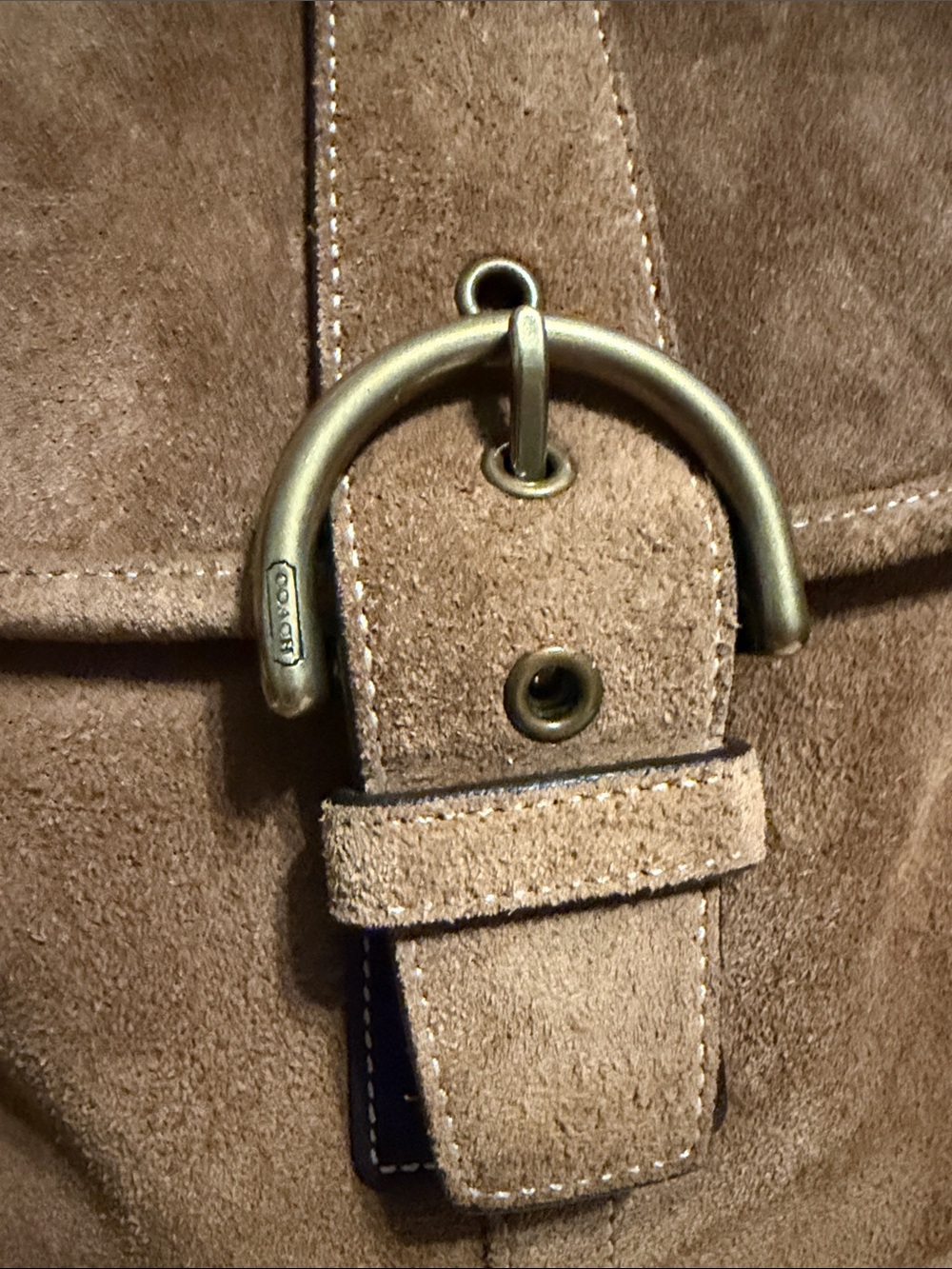 Vintage Coach Suede Shoulder Bag - Picture 2 of 13
